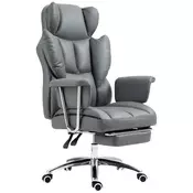 Homestar Pisarna stol z naslonom 74x65x120-128 cm temno siva