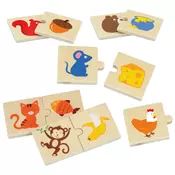Viga drvena slagalica nahrani životinju što životinje jedu puzzle