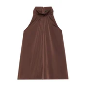 Anna Field Top temno rjava