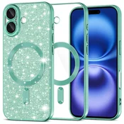 TPU gel ovitek Techsuit Luxury Glitter MagSafe za iPhone 16 - light green