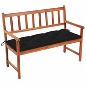 vidaXL Vrtna klop z blazino 120 cm trden akacijev les