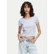 Calvin Klein Jeans Majica LV047C200G Svetlo modra Slim Fit
