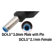GMB NPC-5.2x2.5mm 4.5x3.0mm DC to DC 20V Connector + PIN BLUE (HP)