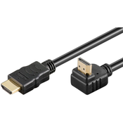 GOOBAY High Speed 90° z mrežno povezavo pozlačen 3m kabel