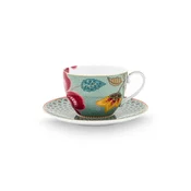 Pip Studio skodelica s podstavkom iz glaziranega porcelana 300 ml