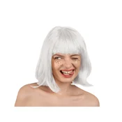 Lasje Kleopatra, beli – srednje dolgi ravni lasje za pust/karnival