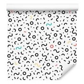 Barvita geometrijska in vzorčasta tapeta za dnevno sobo in spalnico 50x1000 cm