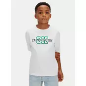Calvin Klein Jeans Majica  zelena / črna / bela