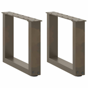 Noge za klub stolic U-oblik 2 kom Prirodni celik 40 x (30-31) cm Celik