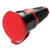 shumee Prenosna gumijasta vtičnica z vtičem 16A 2P+Z schuko 230V VDE IP54 /trdna guma/ TAURUS2 2521-sr