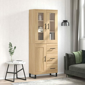 Vidaxl Visoka komoda sonoma hrast 69,5x34x180 cm inženirski les
