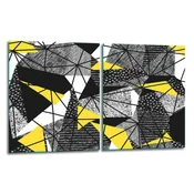 shumee Steklena deska za rezanje, krožnik 2x40x52, vzorci