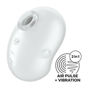 Satisfyer Cutie Ghost - brezžični stimulator klitorisa z zračnim valovanjem (bel)