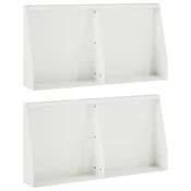 vidaXL Zadrževanje stene 4 kos 40 x 12 x 30 cm Jeklo Bela