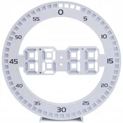 Verkgroup Moderna LED stenska ura in budilka termometer USB 33cm bela