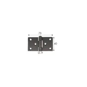 Preklopna šarka 73x40mm crna Sipa