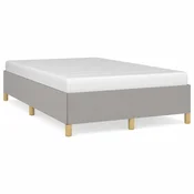 shumee vidaXL Posteljni okvir brez vzmetnice, siv, 120x190 cm, blago