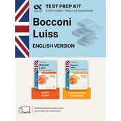 Alpha Test Bocconi Luiss. English version 2026-2027. Test prep kit. For university admission tests. Digital platform and online simulator included