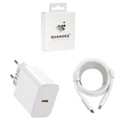 Komplet za hitro polnjenje 20 W in tkani podatkovni kabel USB-C na C 240 W, 2 m, združljiv z iPhone 15 Pro, Max, iPad 2020