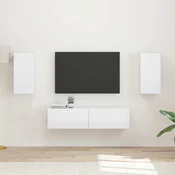 vidaXL 2 pcs Visok sijaj bela