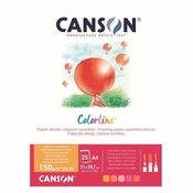 Rayher. Papir Canson ColorLine A4 150 g sort. Ogenj, 25 listov