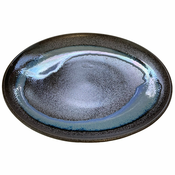 Jedilni krožnik BLUE BLUR, 25,5 cm, modra, keramika, MIJ