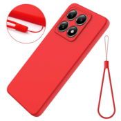 LENUO Silikonski ovitek za Xiaomi 14T Pro rdeč