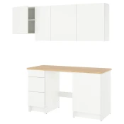 KNOXHULT Blok kuhinja, bijela, 220x61x220 cm