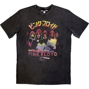 Pink Floyd Majica Japan Poster Stone Wash Unisex Charcoal Grey L