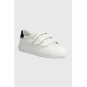 Kožne tenisice Calvin Klein VULCANIZED SLIP ON VELCRO LTH boja: bijela, HW0HW01909