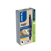Roler, 0,35 mm, gumiran, stiskalni mehanizem, PILOT Frixion Ball Plus, moder + polnilo, 20 kosov