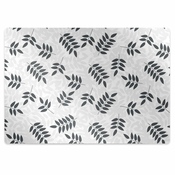 Decormat Podloga za pisarniški stol Black gray leaves 140x100 cm 2 cm