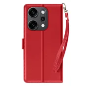 AVIZAR Denarnica etui za Oppo Reno 14/14F/14 FS z zapestnim trakom, Rdeča, (5000189420)