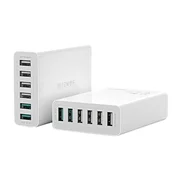 Stenski 60W polnilec Blitzwolf BW-S15 6x USB-A, QC 3.0 - white