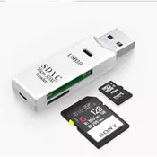 Asonic USB 3.0 Micro SD & SD citac kartica, bijelo