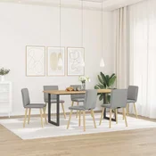 Vidaxl Jedilni stoli 6 kosov Cloud Grey Fabric