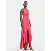 Just Cavalli Cocktail obleka 80PAOB01 CJB04 Roza Slim Fit