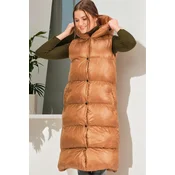 Z6734 DEWBERRY XEXESE WOMENS VEST-FLAT CAMEL