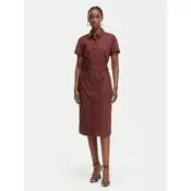 Patrizia Pepe Srajčna obleka 2A3067/A9B9-B887 Temno rjava Regular Fit