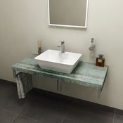 SAPHO AVICE Stenska Deska za Umivalnik 60x50cm, 5cm, Akvamarin, DTD/HPL Laminat