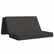 Vidaxl Zložljiv kavč postelja 140 x 67 x 45 cm Temno siva