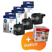 Brother - Komplet kartuš Brother LC529XLBK (črna), original, 3 kosi + DARILO GRATIS