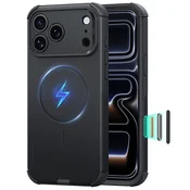 Hibridni ovitek ESR Cyber HaloLock za iPhone 17 Pro/18 Pro - black