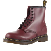 Dr Martens unisex. 11822600 1460 škornji iz gladkega bordo usnja (43), Usnje, Ravna stran, Čipke, Priložnostno, Maroon, Burgu