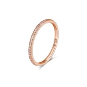 Rosato Minimalističen bronast prstan s cirkoni Allegra RZA030 (Obseg 58 mm)