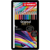 Olovke u boji Stabilo Arty - Original, 12 boja, metalna kutija