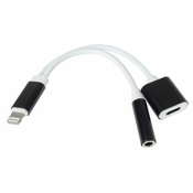 PremiumCord Adapter Lightning na 3,5-milimetrski zvočni priključek + polnjenje z Lightning