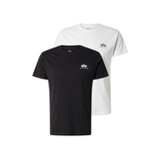 ALPHA INDUSTRIES Majica črna/bela