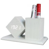 TOO PHC-330-W digitalni sat s držačem za tiskanice bijela