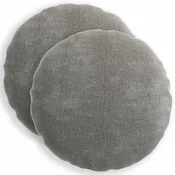 Vidaxl Prevleka za blazino 2 kos HEERLEN Temno siva Premer 50 cm